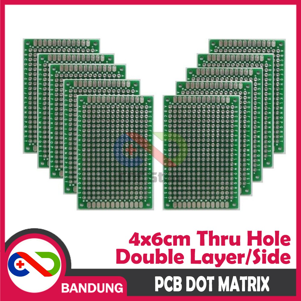 PCB DOT MATRIX THRU HOLE DOUBLE LAYER 4X6CM 4*6CM