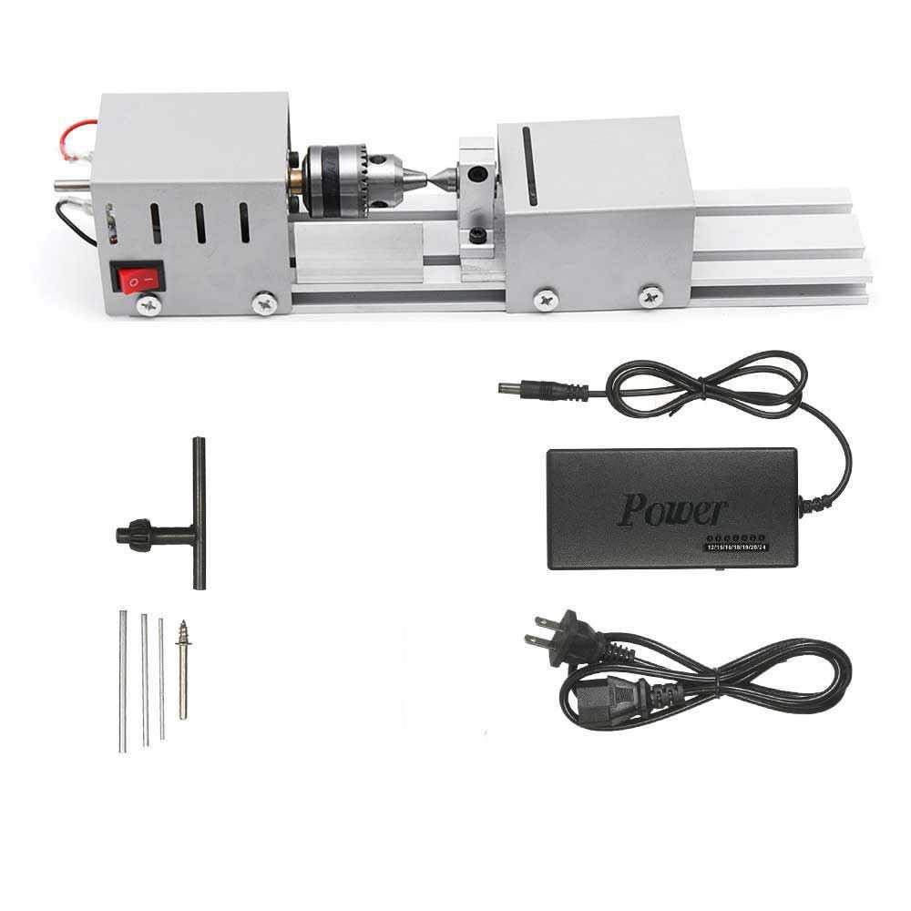 Mesin Bubut Mini Besi Metal Kayu Lathe Wood Multifungsi DIY 96W