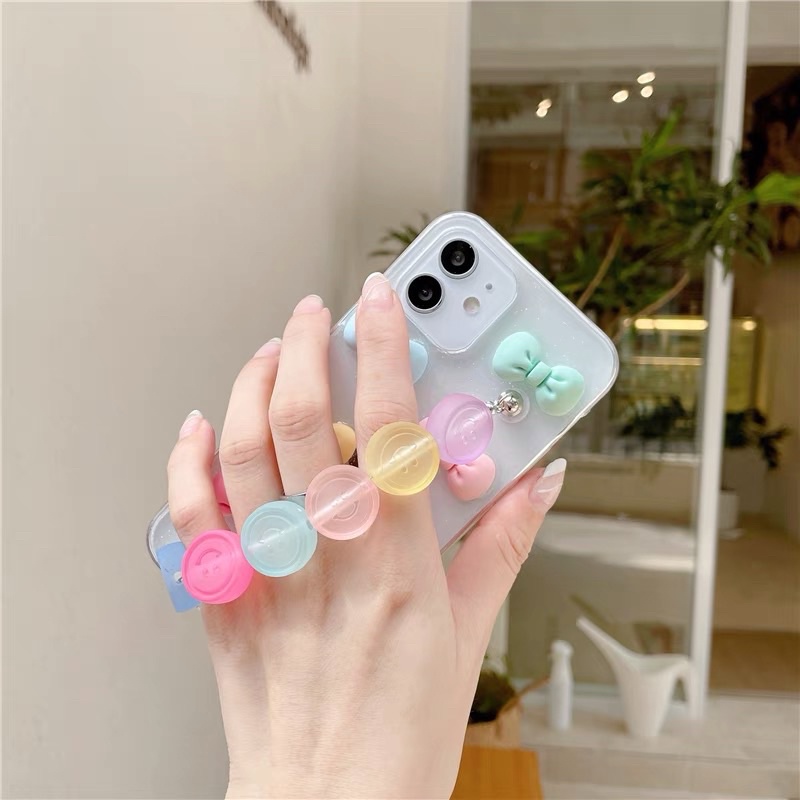 Transparan Colorful Bow Softcase iphone 7/8+ XS XS Max XR 11 Pro Max 12 Pro Max