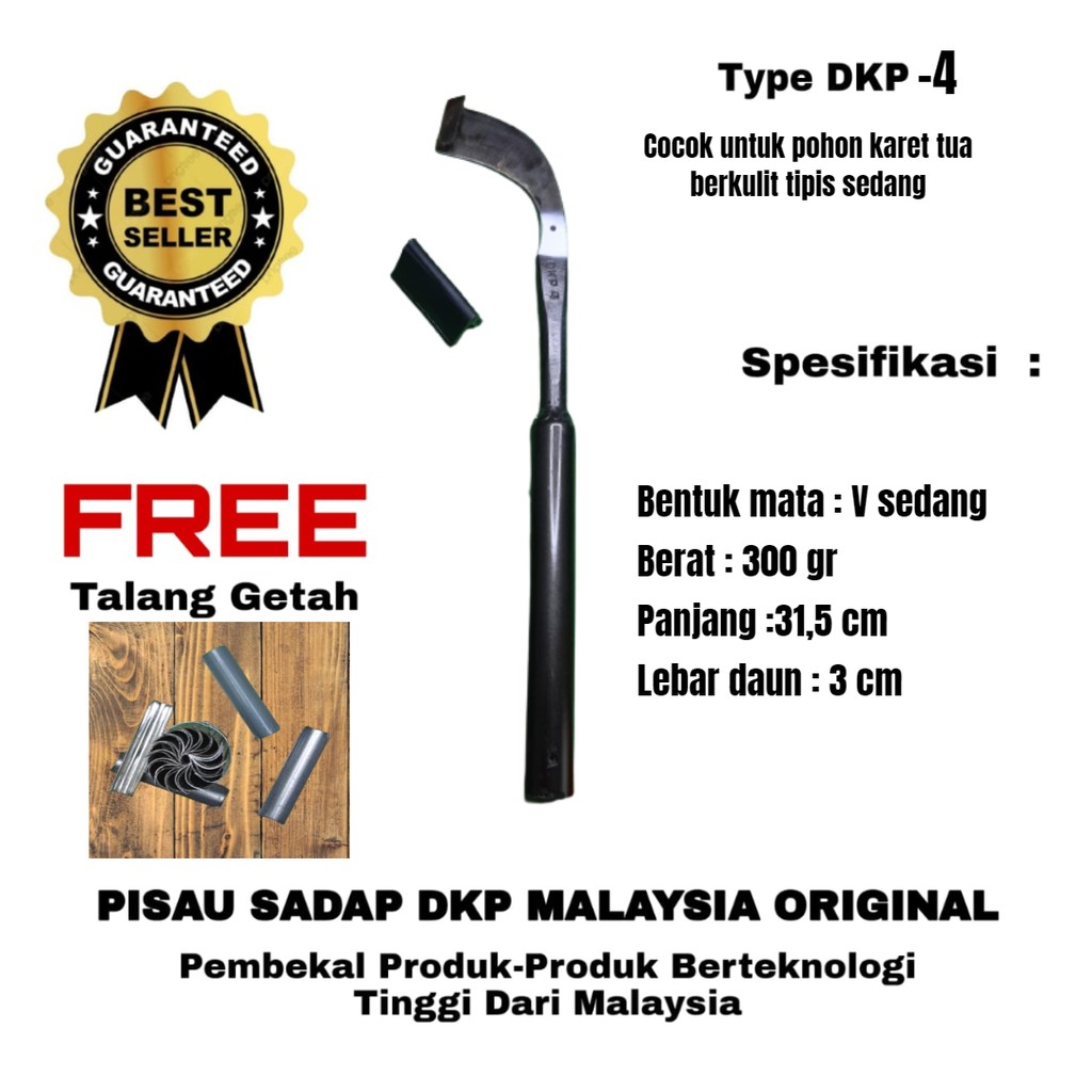 PISAU SADAP KARET IMPORT MALAYSIA DKP 4 ORIGINAL