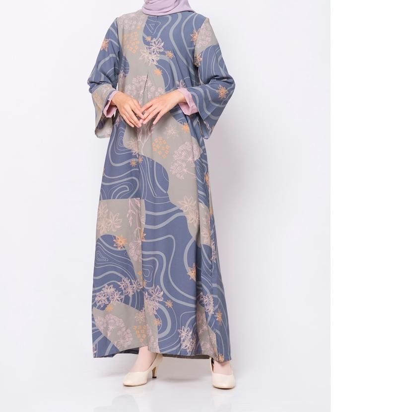 Promo|SQ25|ZM Zaskia Mecca - Luny Dark Grey Gamis - Jelita Indonesia - Edisi Maluku