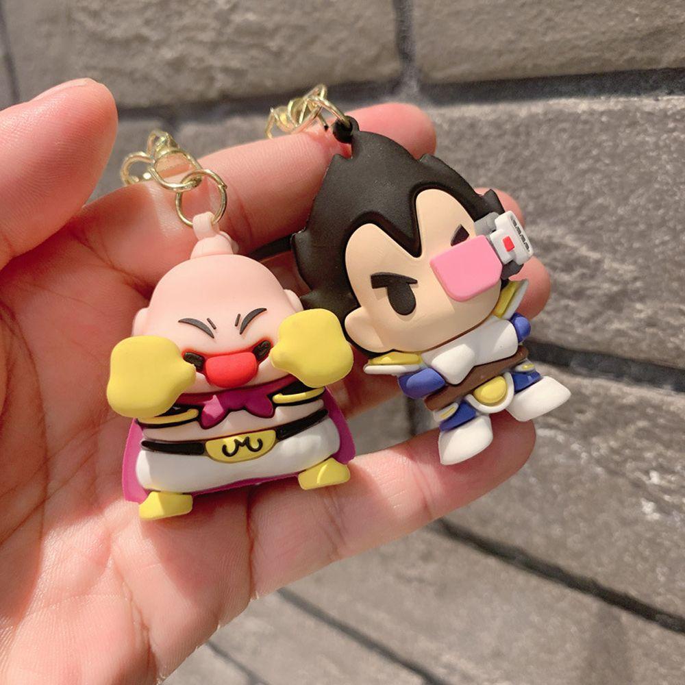 NEEDWAY Wanita Gantungan Kunci Kepribadian Lucu Hadiah Anime Dragon Ball Desain Kartun Alloy Cartoon Key Holder
