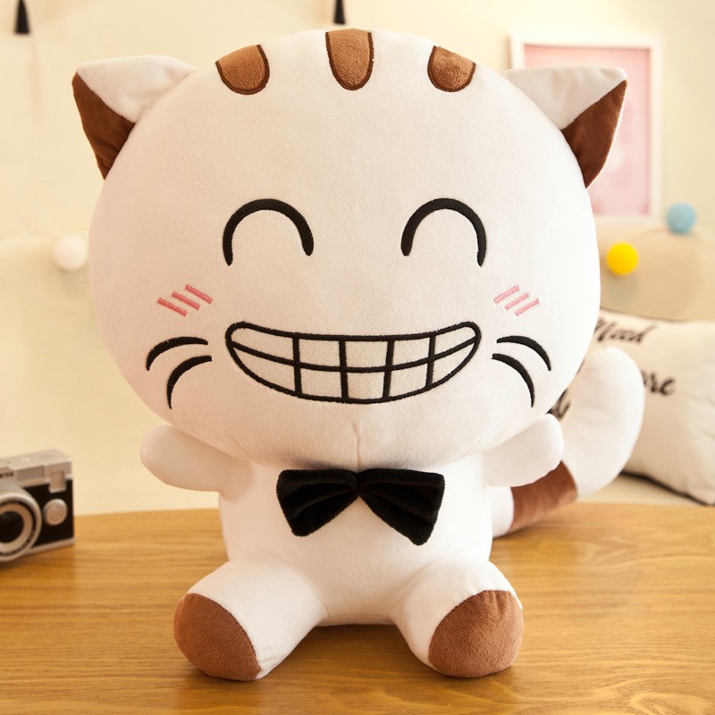 Mainan Boneka Stuffed Plush Kucing Wajah Besar 50CM 65CM Untuk Hadiah Ulang Tahun