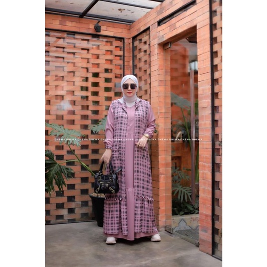 NEW SET ABAYA BY DHEWA/SET ABAYA WANITA MURAH/SET OUTER BY DHEWA