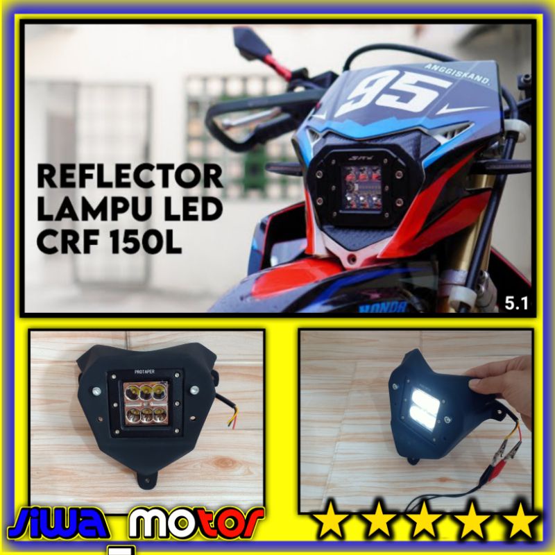 reflektor headlamp CRF150 LED,lampu depan CRF150R LED lampu crf variasi