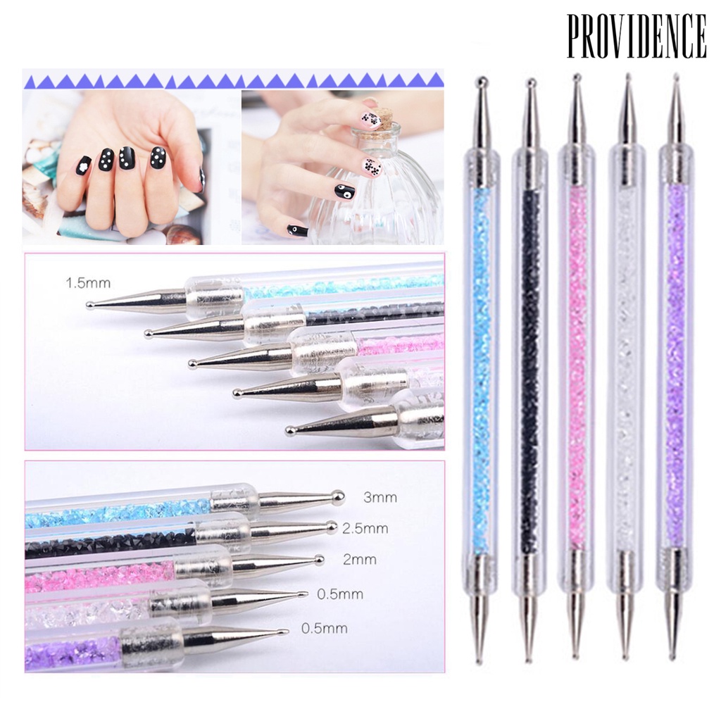 Providence 19pcs / Set Pen Dotting Gel Uv Multifungsi Ultra Tipis Gagang Ergonomis Untuk Nail Art
