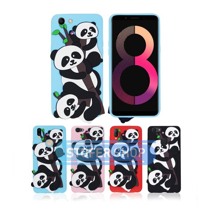 Case Boneka PANDA Oppo A83 Casing Karakter / Softcase/ Silicon 3D