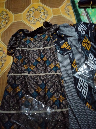 Baju Gamis Batik Modern Wanita Renda Mutar All Size Dan Jumbo Ld 104 Ld 120 Katun Terbaru Original