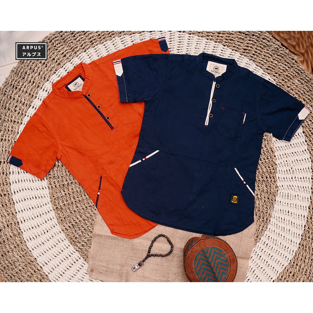 FERDONEN STORE - Baju Koko Anak Lengan Pendek Goldboy Premium - Koko Anak Laki-Laki - Baju Koko Anak