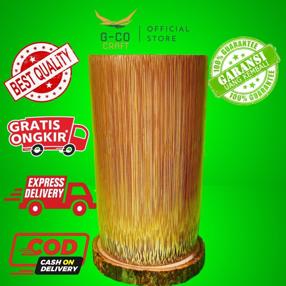 Jual SOUVENIR MUG GELAS CANGKIR MINUM KERAJINAN BAMBU KAYU BAMBOO SET