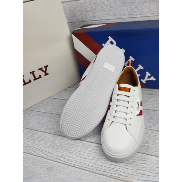 Sepatu sneakers pria Bally white sepatu mirror quality