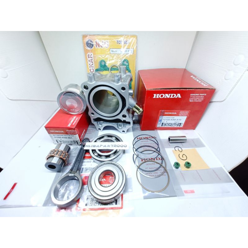 Paket Bore up Blok seher 57,3mm K59+K59 setang seher pin 14mm Vario 125 fi OLD Vario 125 esp Vario 1