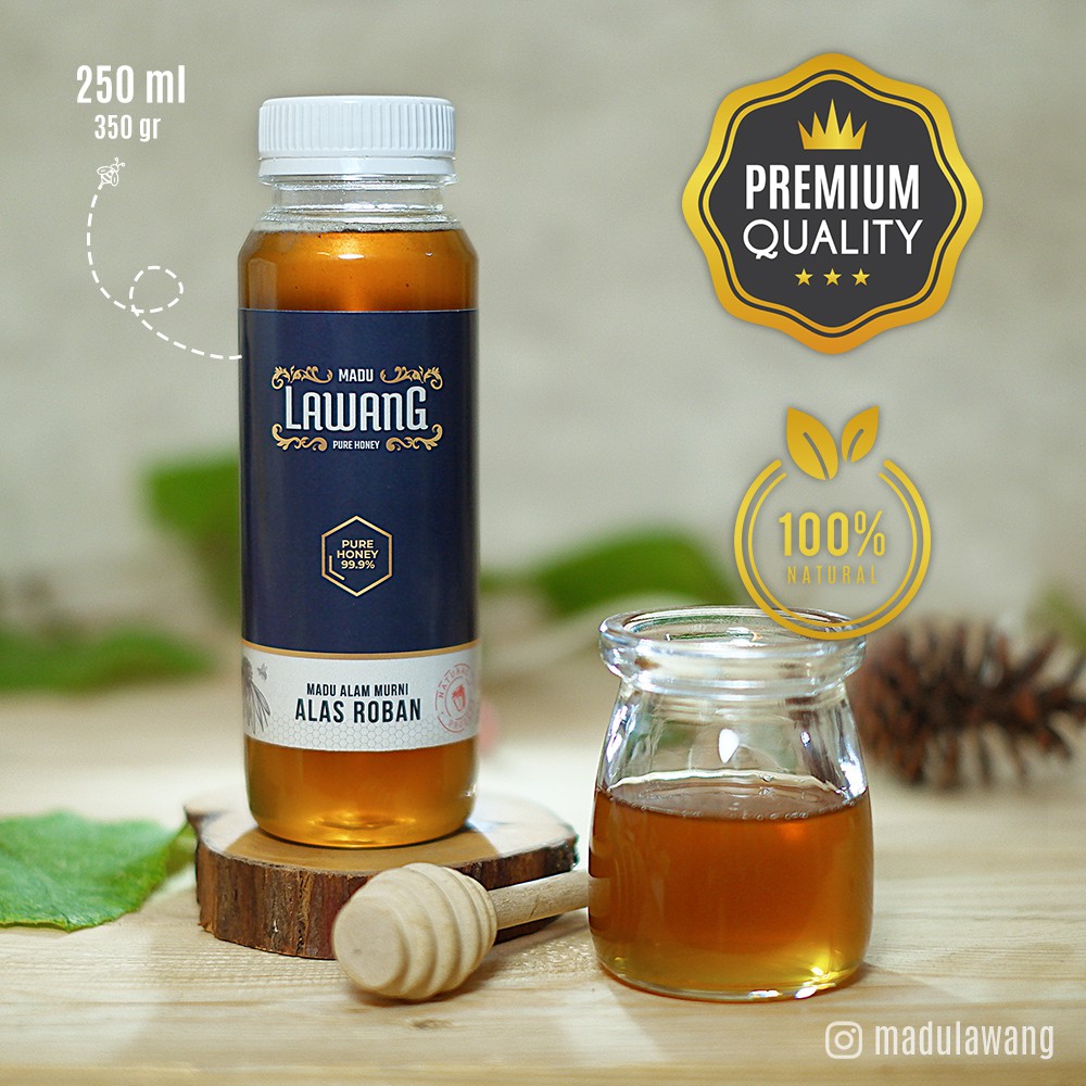 

Madu Lawang - Madu Alam Alas Roban Pure Raw Honey 250 ml (350 gram) jr