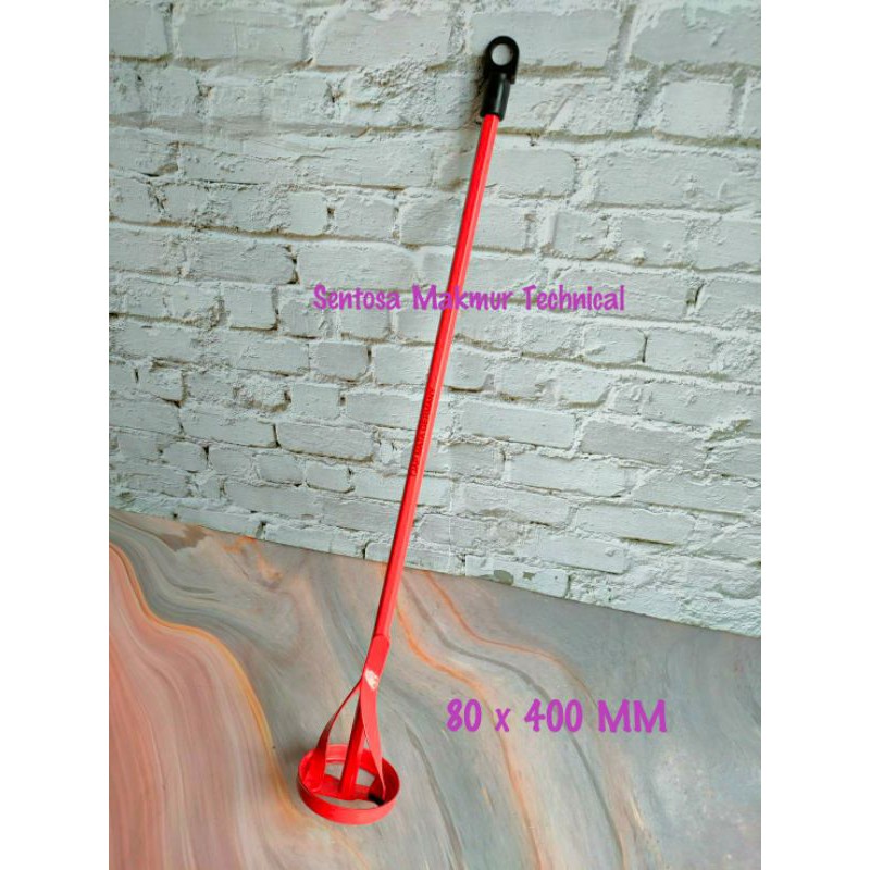 TJAPMATA 80 x 400 MM Pengaduk Cat Semen Paint Mixer Tjap Mata