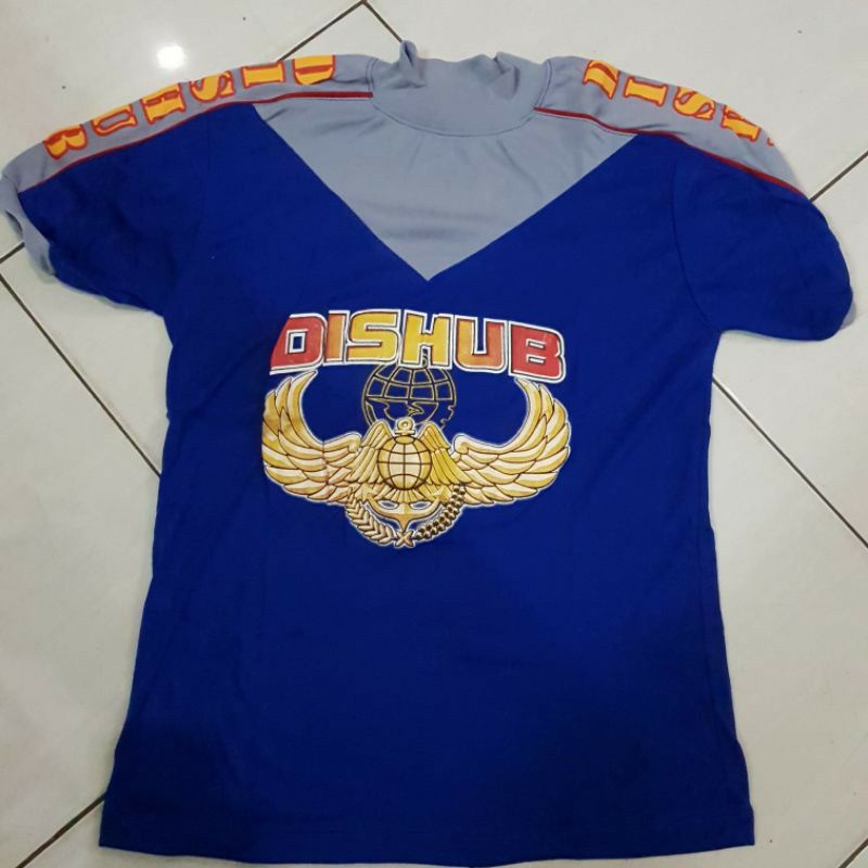 kaos dishub kombinasi warna biru benhur, kaos perhubungan