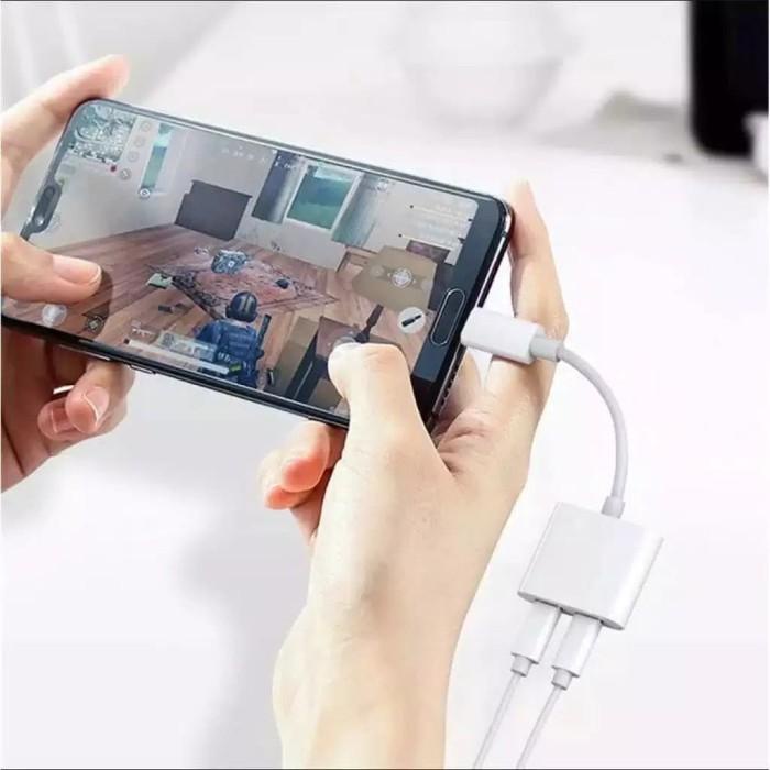 SPLITTER LIGHTING FAST CHARGING AUDIO JACK MIC IPHONE-SPLITTER IPHONE