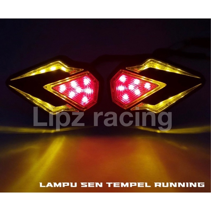 Lampu Sen Sein Tempel Led Running + Senja Motor Cbr 150r R15 V3 Vixion Ninja RR Gsx