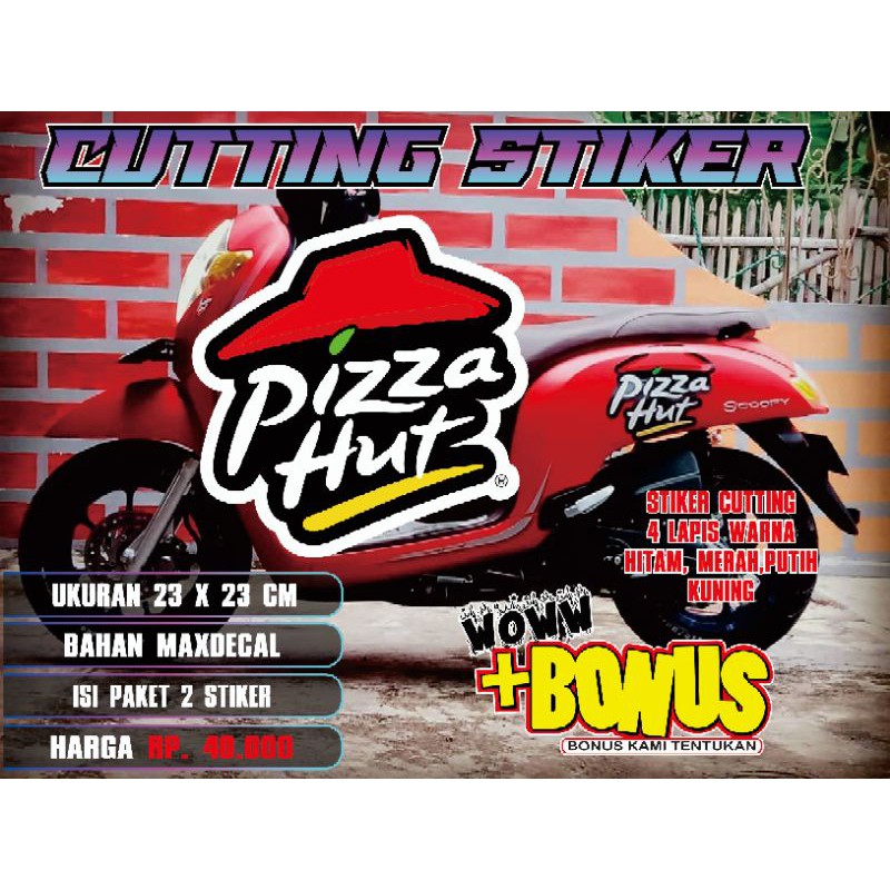 

cutting stiker logo Pizza Hut