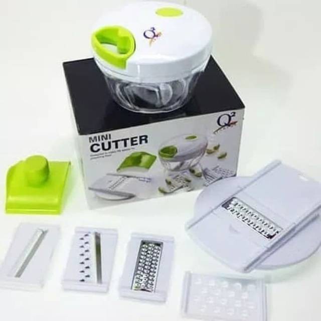 Mini Cutter Mixer Choper Chopper Q2 Alat Penghalus Pemotong Bawang Sayuran Daging Bahan Ori Original