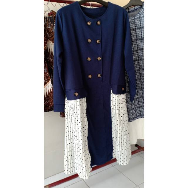 Tunik Plisket . Tunik Polkadot .