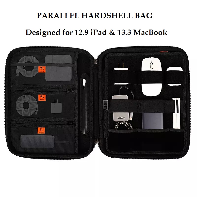 WIWU 12.9-inch Parallel Hardshell Bag - Gagdet Accesories Organizer