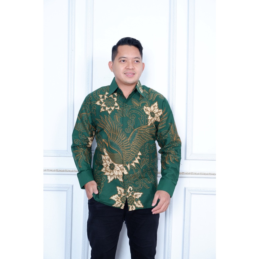 12 MOTIF baju batik pria lengan panjang modern  ORIGINAL PREMIUM KEKINIAN BATIK SOLO MURAH SOGAN