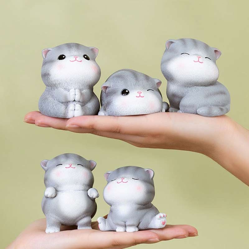 Pajangan Kucing set 5 pcs Cat Figure Topper Kue