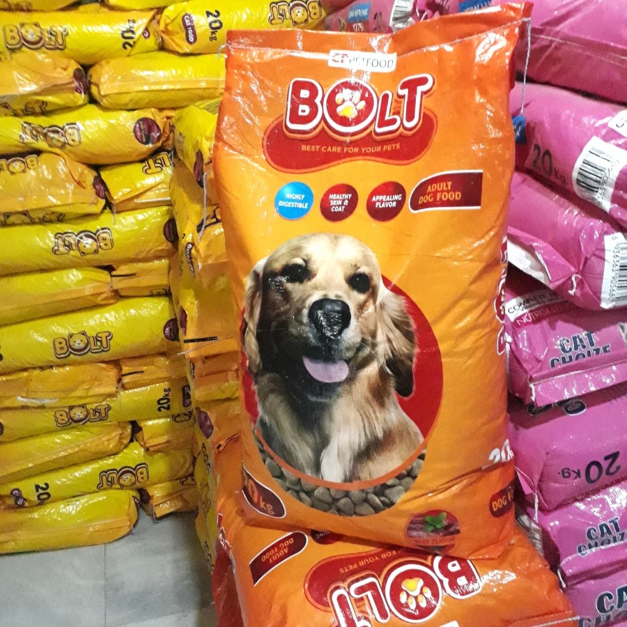 

23bagusmenshop - Bolt Dog Adult Beef Flavor 20kg Makanan Anjing Kering Murah Besar Grab Gojek