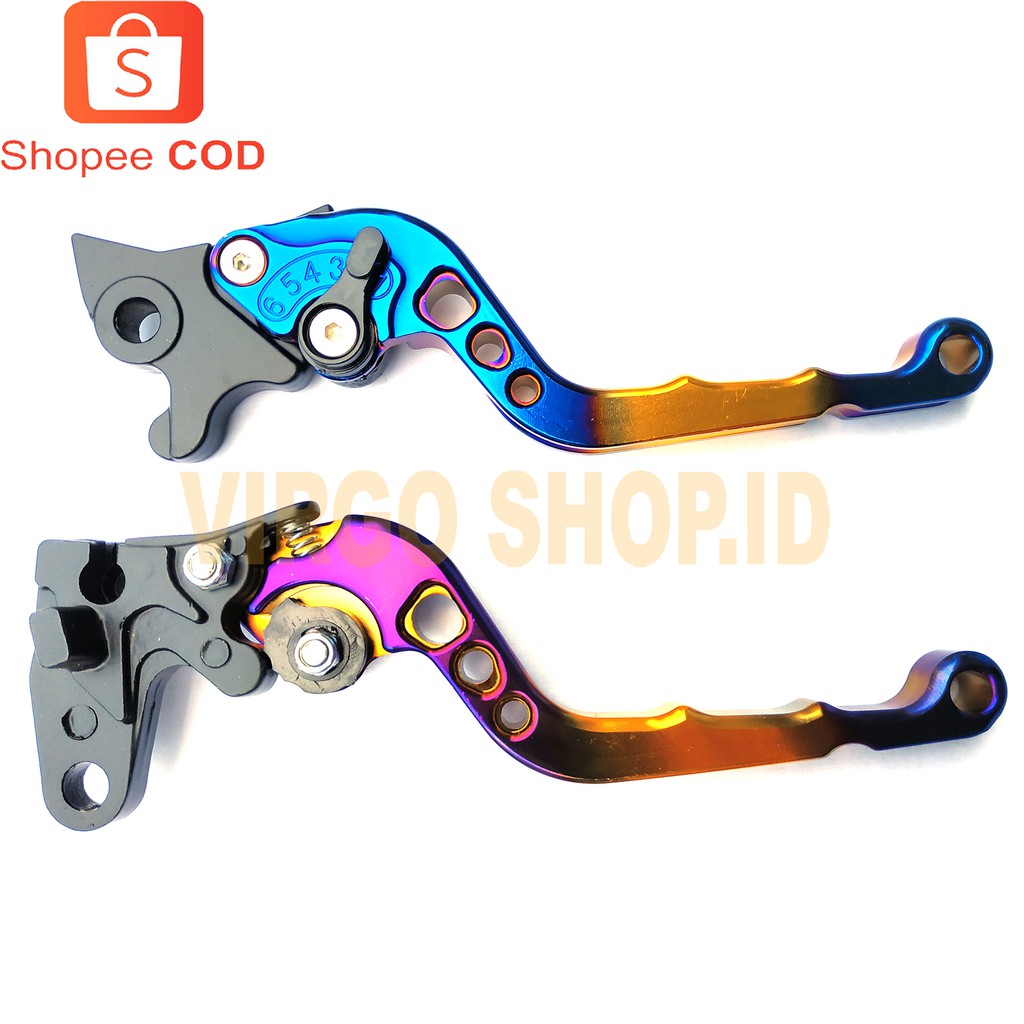 Handle Rem CNC 2 Tone Blue Gold BEAT / Motor Beat / Sepeda Motor / Tone / Beat / Motor / Rem / Rangka / Blue / Rem Beat / CNC / Sepeda