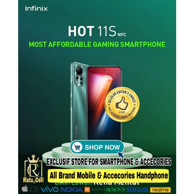 INFINIX HOT 11S NFC 4/64GB 6/128GB GARANSI RESMI