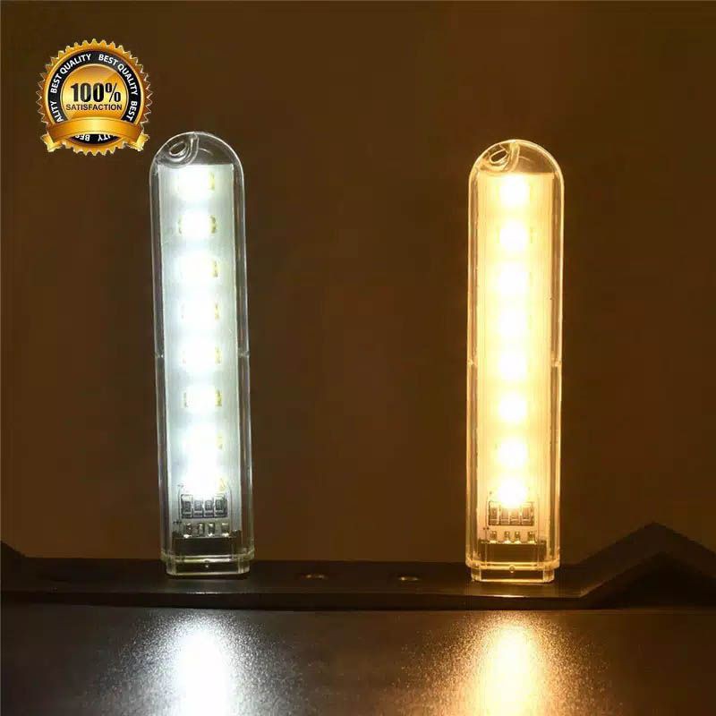 Led usb 8 mata led lampu darurat lampu camping lampu tidur