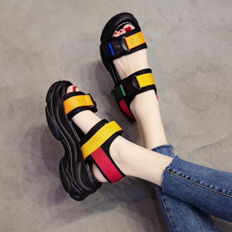 1001 SEPATU PLATFORM RAINBOW WANITA !!! - 2 WARNA