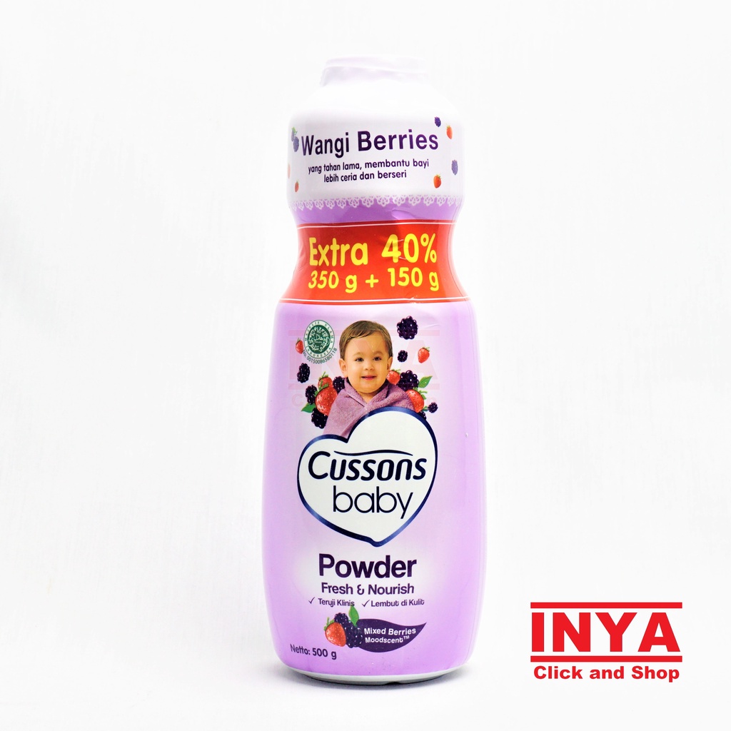 CUSSONS BABY POWDER FRESH AND NOURISH MIXED BERRIES 350gr - Bedak Bayi