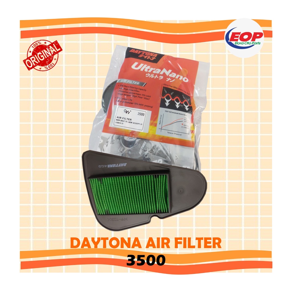 Daytona Filter Udara BEAT FI,SCOOPY FI, SCOOPY ESP,VARIO 3500 Original