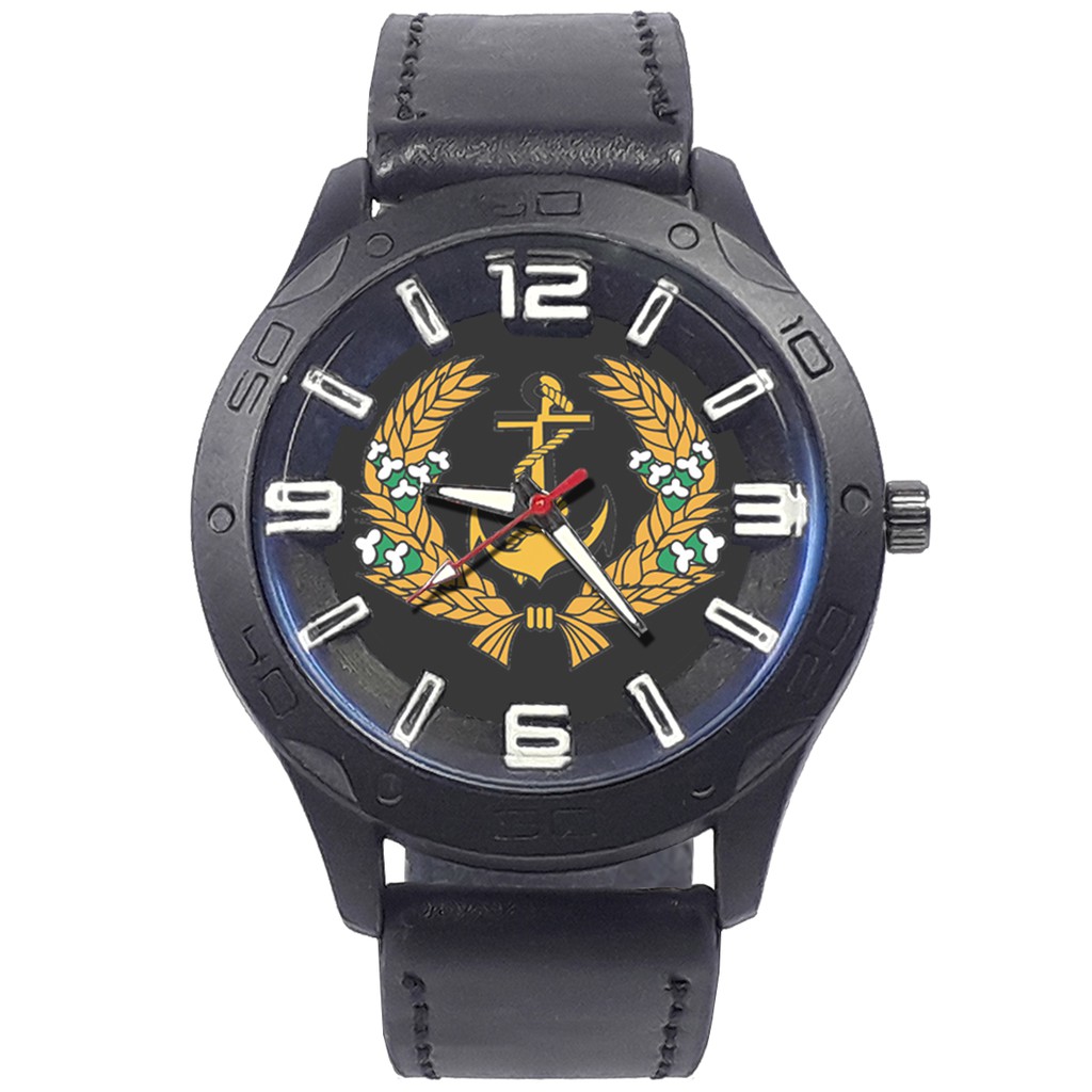 Jam Tangan TNI - AL Kalep Hitam (Exclusive)