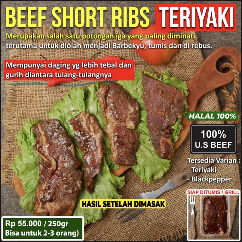 

Marinated US Beef Short Ribs Siap Grill