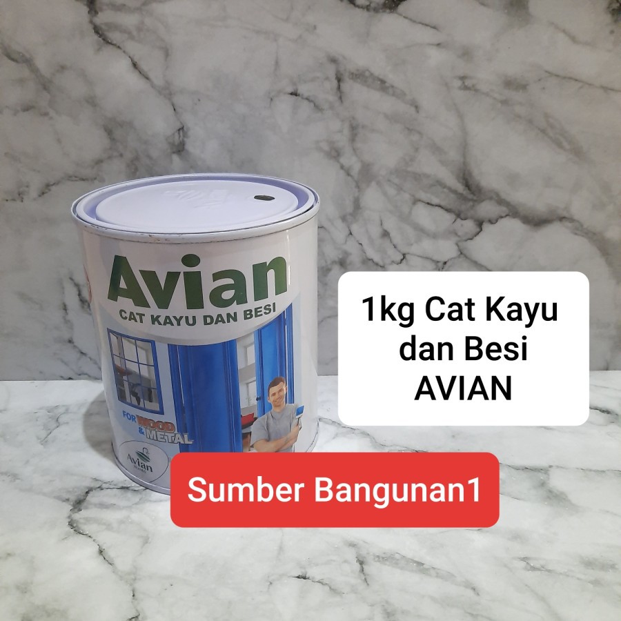 

Avian 1kg cat kayu besi warna Cat minyak