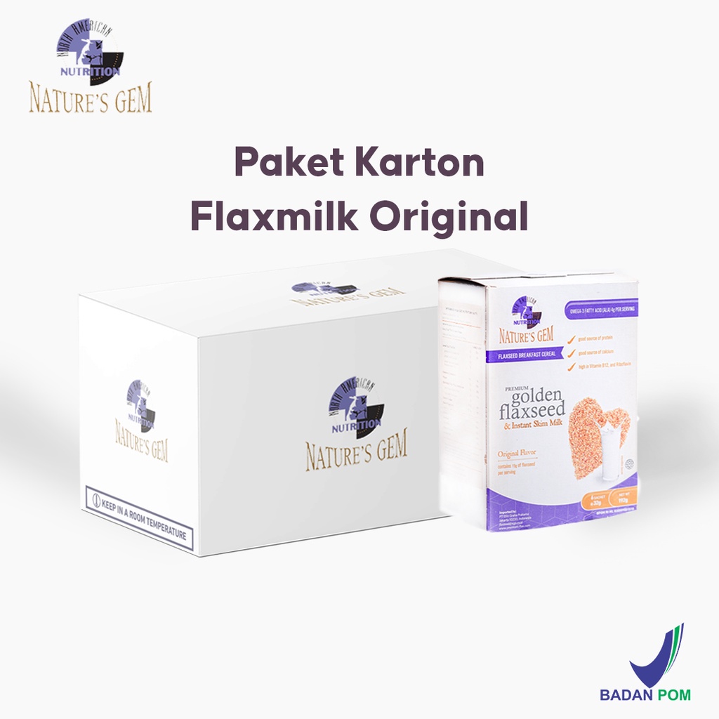 

North American Nutrition Nature’s Gem - Paket Karton Flaxmilk Original 24 Bungkus