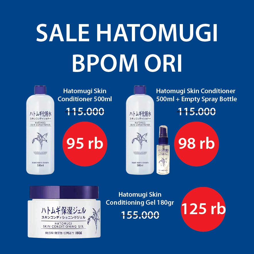 [BPOM ORI] Hatomugi Skin Conditioner 500ml Shopee Indonesia