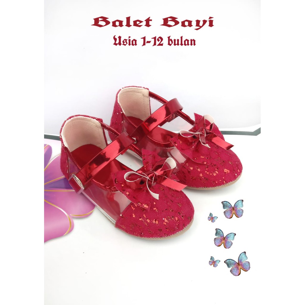 Sepatu Bayi Baby Shoes Flatshoes Sepatu Bayi Balet Mika Lucu 1-11 Bln Sepatu Bayi Cantik Murah