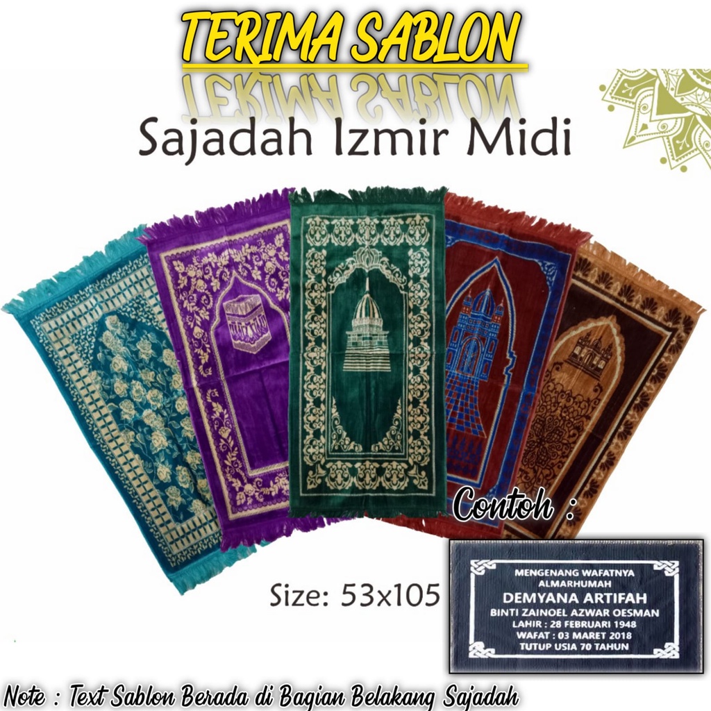 SAJADAH IZMIR MIDI PLUS SABLON