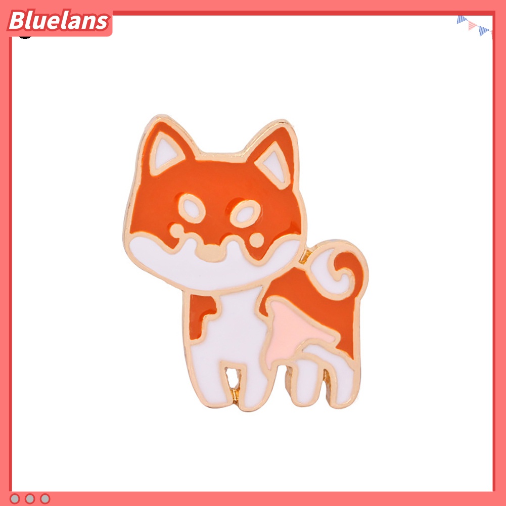 Bros Pin Enamel Bentuk Kartun Hewan Anjing Untuk Dekorasi Pakaian