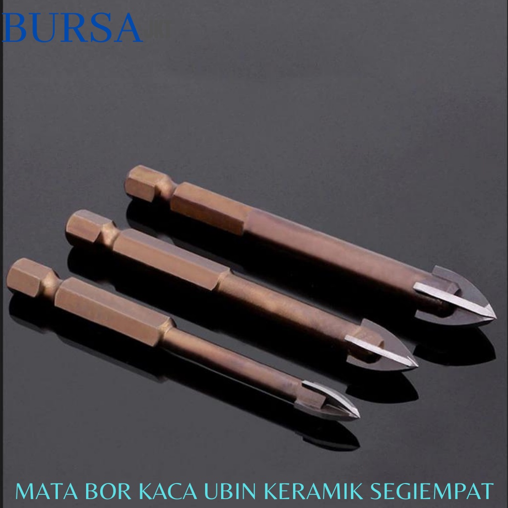 4 MM MATA BOR HEX KERAMIK KACATUNGSTEN DRILL BIT SEGIEMPAT