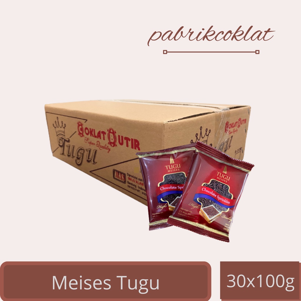

TUGU Meises / Coklat Butir / Meses Dark Chocolate 30 x 100gr (gram)