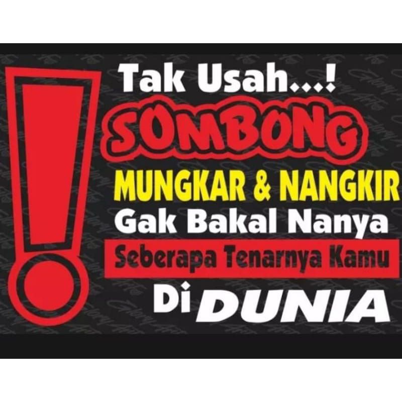 STICKER KATA KATA LUCU/BIJAK UNTUK MOBIL,TRUCK,DLL