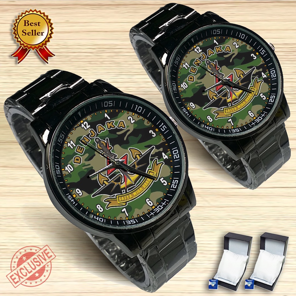 {Exclusive} Jam Tangan Couple TNI AL DENJAKA - 1 (Satuan/Seapasang)