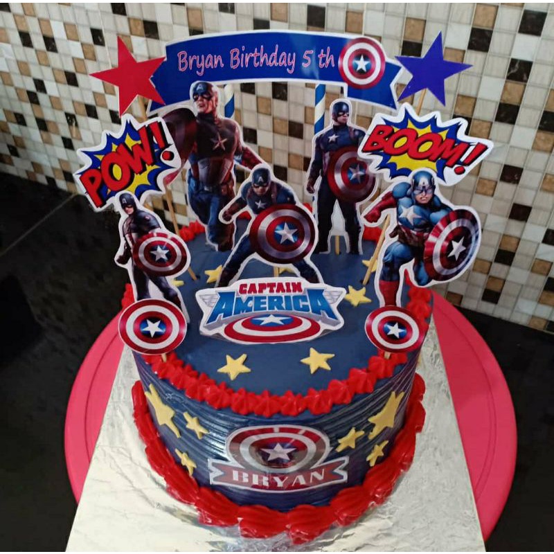 topper cake captain america