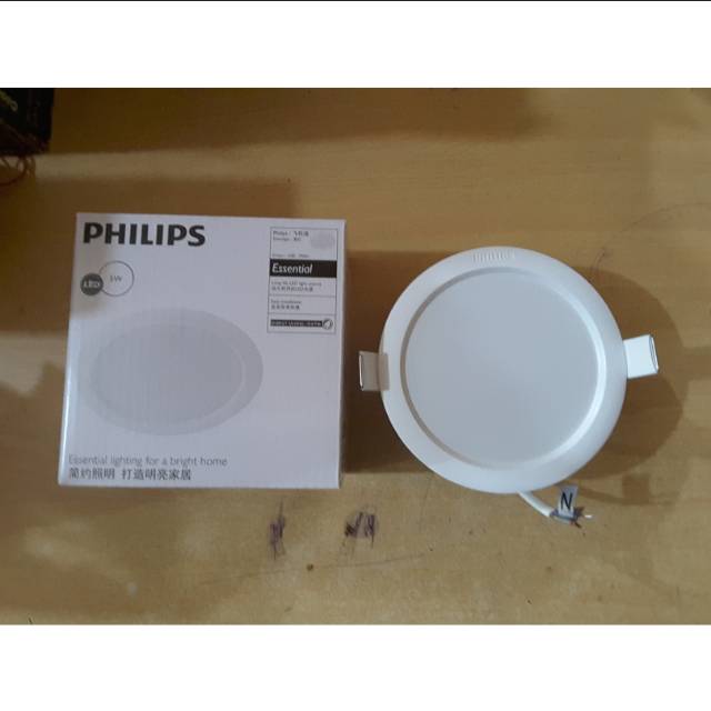 Lampu led downlight/ led panel merk philips 5 wat( 100 mm)