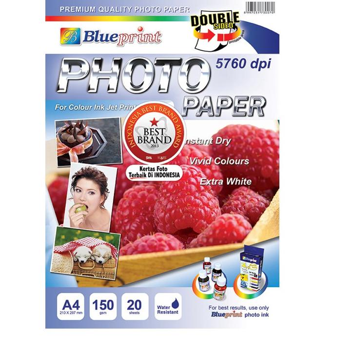 

LJ118 Blueprint Glossy Double Sided (BP-DGSA4150) - A4 20 Sheet 150 gsm ❝trìmss☑❞
