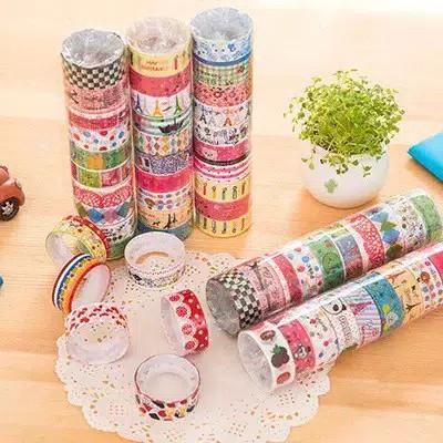 Solatip solasi masking tape 1.5 cm warna warni